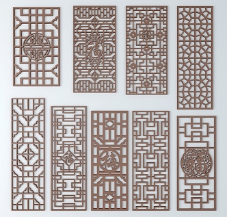 Chinese Partition Ancient Pattern 3d model