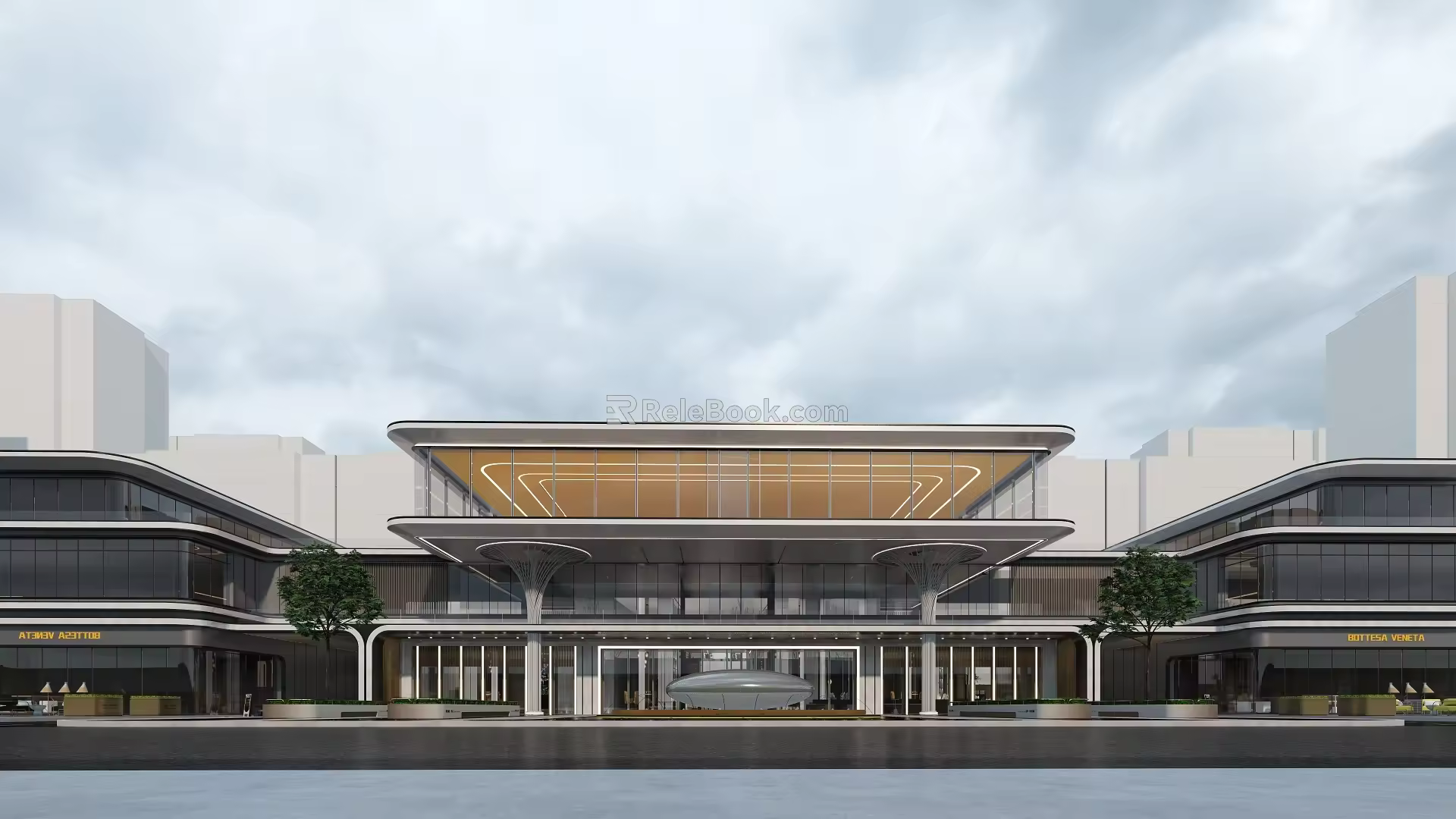demonstration area of modern architecture 3d model
