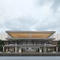 demonstration area of modern architecture 3d model