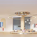 Kindergarten Interior Design With Wooden Staircase Circular Play Area And Green Plant
