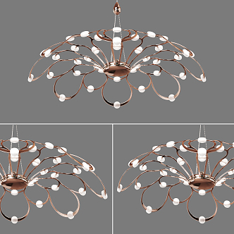 Light Luxury Chandelier Flower Element Chandelier 3d model