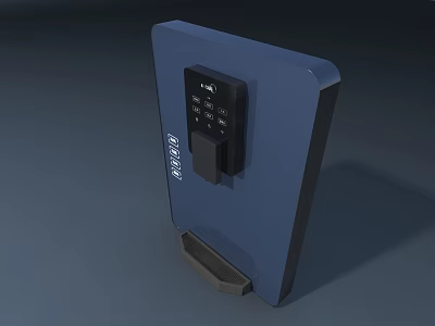 Blue BRITA Water Dispenser with Digital Control Panel and Removable Tray 3d model