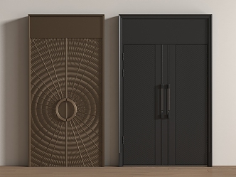 Modern double door 3d model