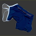 Classic Summer One Piece Blue Swimsuit With White Shoulder Straps Design