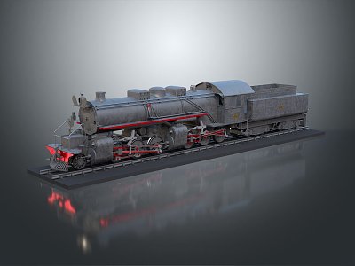 vintage train vintage train steam train 3d model