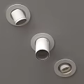 Modern White Downlights and Spotlights with Sleek Recessed Ceiling Mount Design