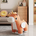 Unicorn Shaped Kids Chair In Cozy Living Room