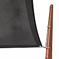 Black Outdoor Sail Shade with Wooden Posts Garden Accessory for Shade