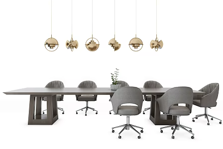Conference tables and chairs 3d model