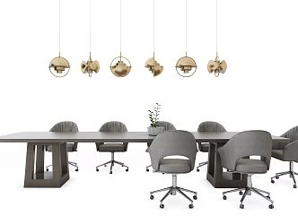 Conference tables and chairs 3d model