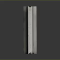 White Concrete Barrier With Holes And Worn Surface On Gray Background 3d model
