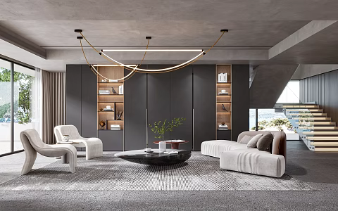 Silent Living Room 3d model