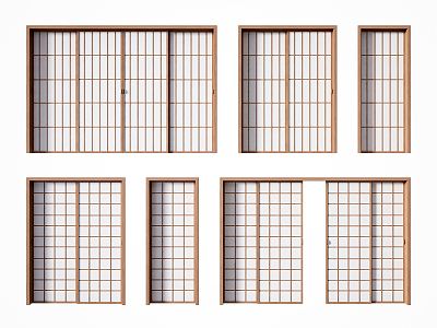 Japanese-style sliding door model