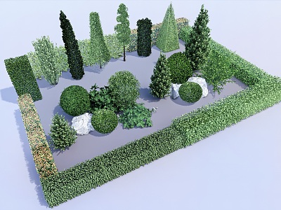 shrub spherical vegetation spherical plant hedgerow green belt plant combination plant wall model