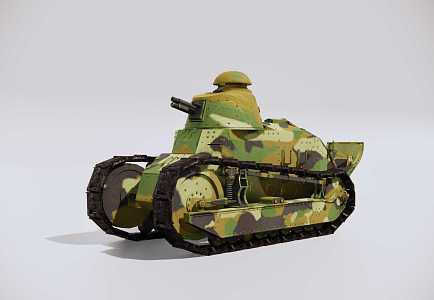 Modern French Renault FT Light Tank French Renault Light Tank 3d model