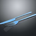 Shiny Stainless Steel Knife And Fork Set For Daily Dining Table Use