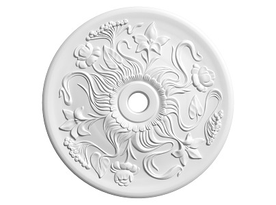 European-style lamp panel gypsum component carved 3d model