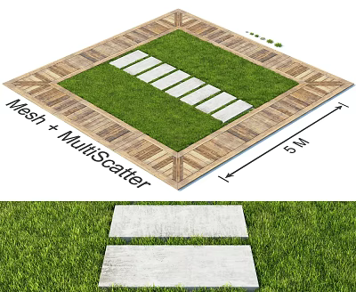 Modern Lawn 3d model