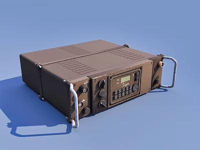 Smart Machine With Brown Exterior Control Panel Display Screen And Handles 3d model
