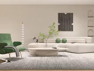 Quiet living room home living room 3d model