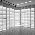 Tide Shoe Collection Store Live Broadcast Base Live Broadcast Wall High Cabinet Image Wall 3d model
