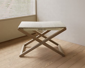 Modern Low Stool Decorative Low Stool 3d model