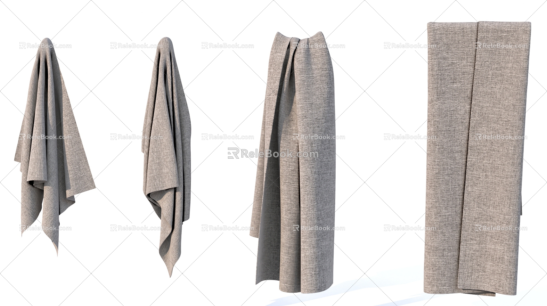 Cloth towel bath towel 3d model