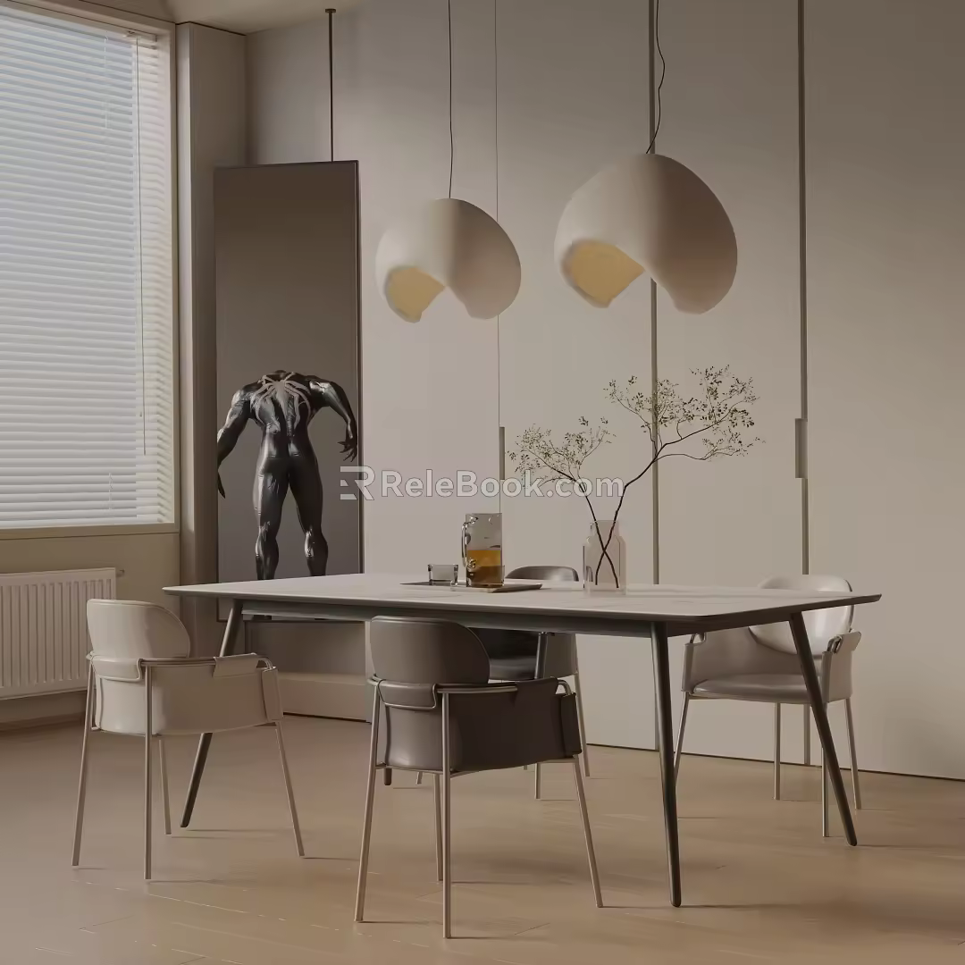 Modern table combination 3d model