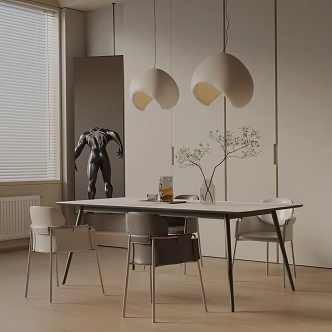 Modern table combination 3d model
