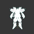 Cosmic Space Themed Futuristic Green Black Mech Robot with Purple Accents Design