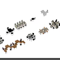 Modern Office Table And Chair Combinations For Different Workspace Layouts 3d model