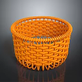 Practical Orange Woven Basket For Home Storage And Organizing Essentials
