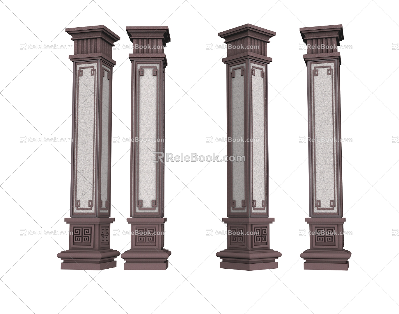 New Chinese Style Columns Columns Roman Columns Build Back-to-Word Columns model