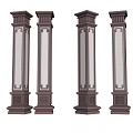 New Chinese Style Columns Roman Columns Build Back-to-Word Columns 3d model