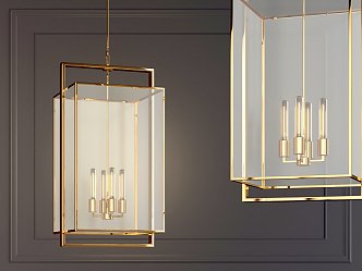 Light Luxury Chandelier 3d model