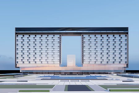 Modern Hotel Building Office Building Hotel 3d model