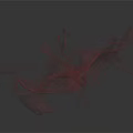 Red Liquid Splash Dynamic Form With Glossy Texture On Dark Background Flying Drops 3d model