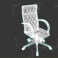 Taupe Upholstered Office Chair With Diamond Tufted Backrest Silver Armrests And Rolling Base Design