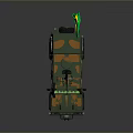 Armored Brazilian Military Tank With Camouflage Paint And Flying Brazilian Flag