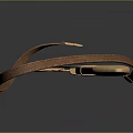 Handcrafted Tactical Knife With Blue Blade Brown Leather Sheath And Metal Fittings