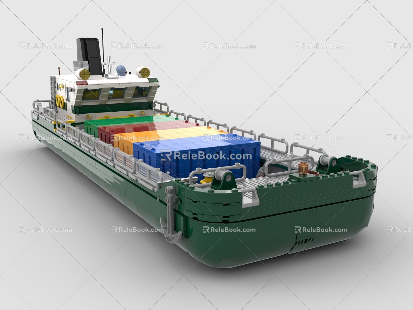 LEGO Toy Building Blocks Container Ship Cargo Ship Cargo Ship Cruiser Ship 3d model