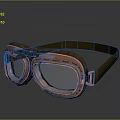 Copper Colored Vintage Goggles With Leather Strap And Classic Design