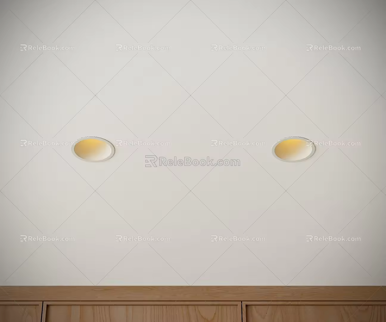 Minimalist downlight narrow frame downlight without main light embedded downlight living room light 3d model