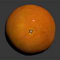 Fresh Ripe Orange Fruit With Glossy Surface On Dark Background Close Up Shot