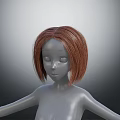 Game and Movie Character 3D Model With Brown Short Hair Calm Expression And Arms Outstretched