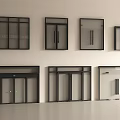 Different Styles of Modern Double Doors with Glass Panels and Black Frames