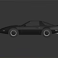 Vintage Blue Sports Car With Black Roof And Sleek Shiny Body Design