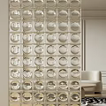 Decorative Glass Block Wall With Various Textured Patterns For Modern Interior Decoration 3d model