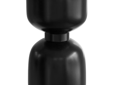 Modern Black Coffee Table With Minimalist Stacked Cylindrical Structure And Smooth Matte Finish 3d model