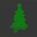 Decorative Gray Tree Shaped Ornament With Layered Curly Design Base And Top Circular Decoration